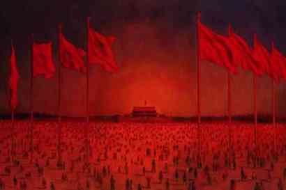 尹朝阳 2004年作 红旗（三张一组）